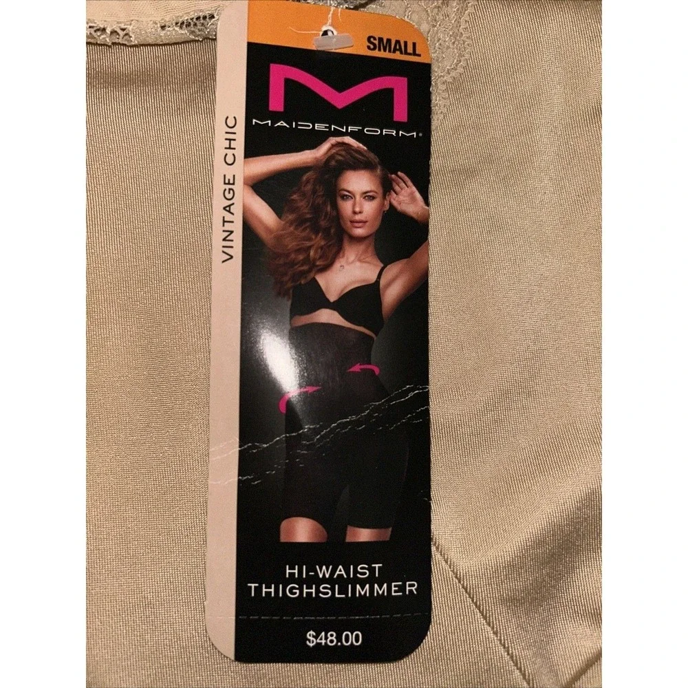 Maidenform NWT Vintage Chic‎ Hi-Waist Thighslimmer Nude Shapewear Compression